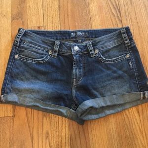 Silver Jean Shorts